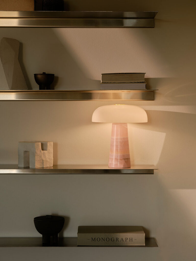 DFTP Glossy table lamp pink, mini