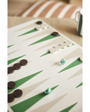 OYOY Living Design Backgammon green-caramel