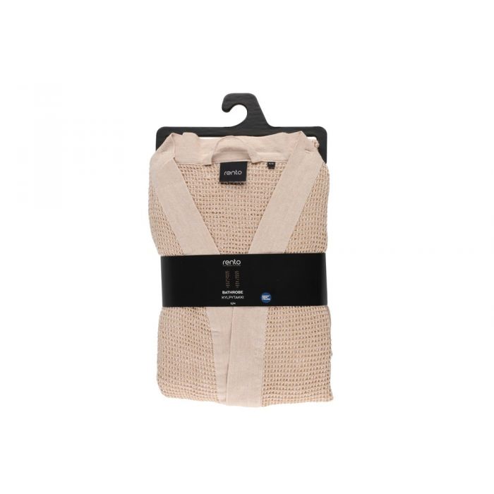 Rento kylpytakki kenno, L/XL beige-valkoinen